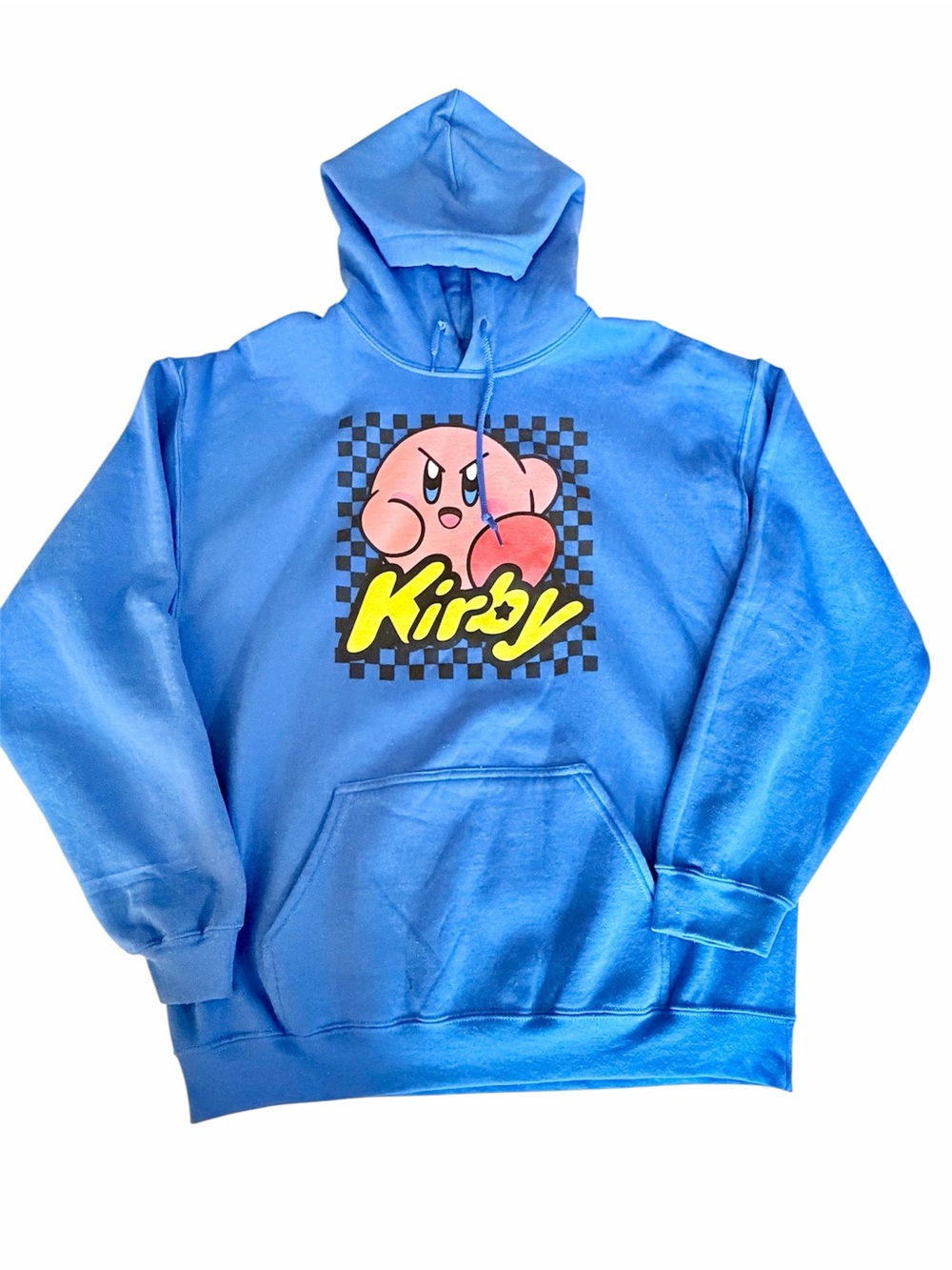 Nintendo Mad Face Kirby Pullover Blue Men’s Hoodie in Size L